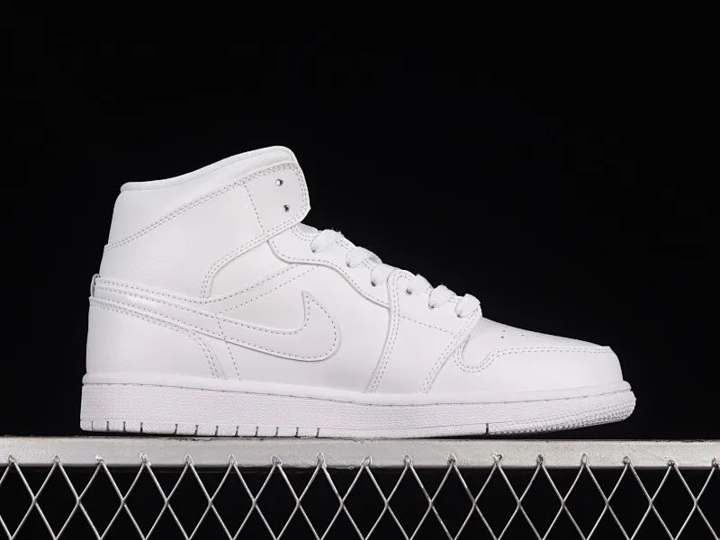 All categories Air Jordan Jordan series basketball shoes Air Jordan 1 Mid Air Jordan 1 Mid AJ1 Joe 1 pure white mid-top basketball shoes DV0991-111